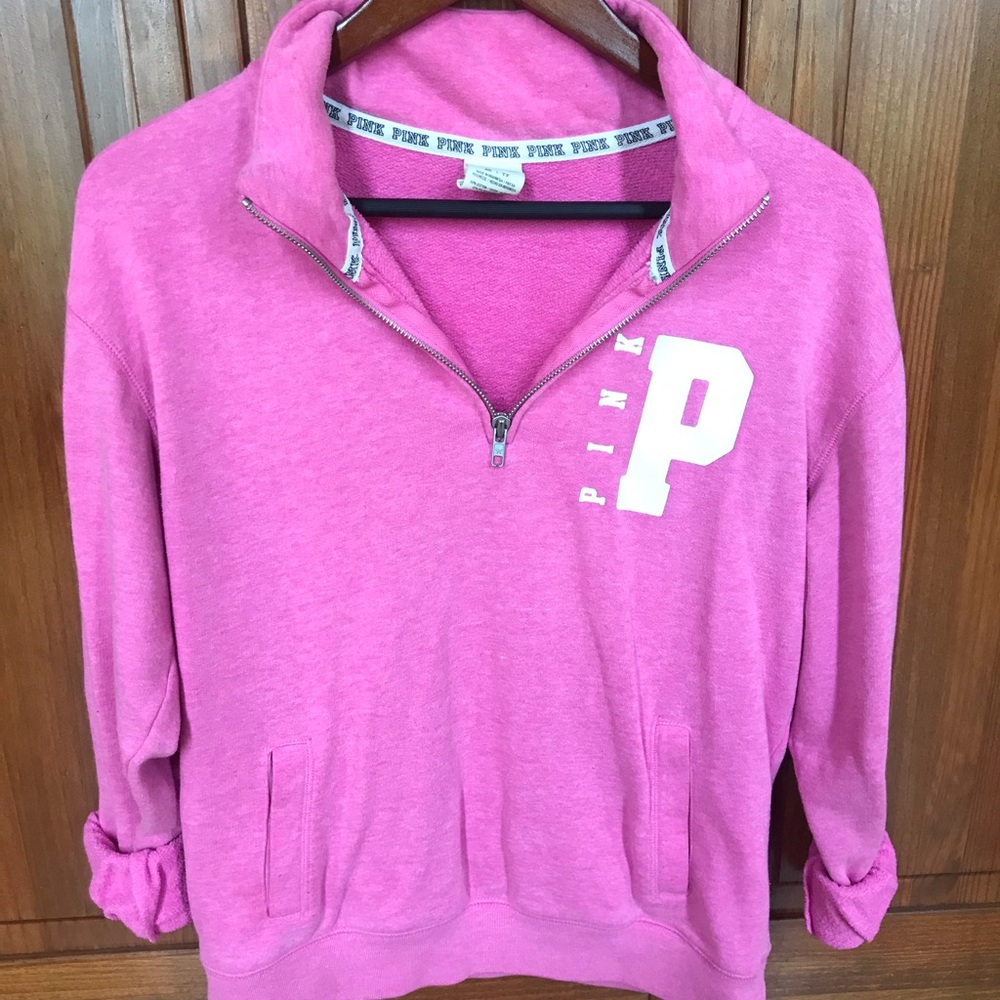 VS Pink 3/4 Zip Sweatshirt